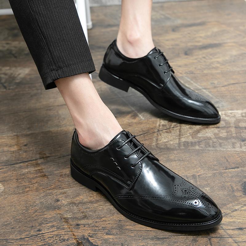 Newest Italian Oxford Shoes for Men Luxury Patent Leather Man Wedding Pointed Toe Dress Formal Casual Shoes Business Derby 38-48