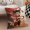 Popular Chinese Mytho Animation NNezha Cushion Cover Throw Pillow Cover Hidden Button Durable Polyester Chair Cushion