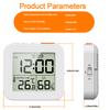 ABS Timer And Humidity Meter Stay Organized With Waterproof Shower Clock Humidity Thermometer Cycle