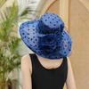 Women's Vintage Polka Dot Organza Sun Hat - Mesh Fascinator for Summer