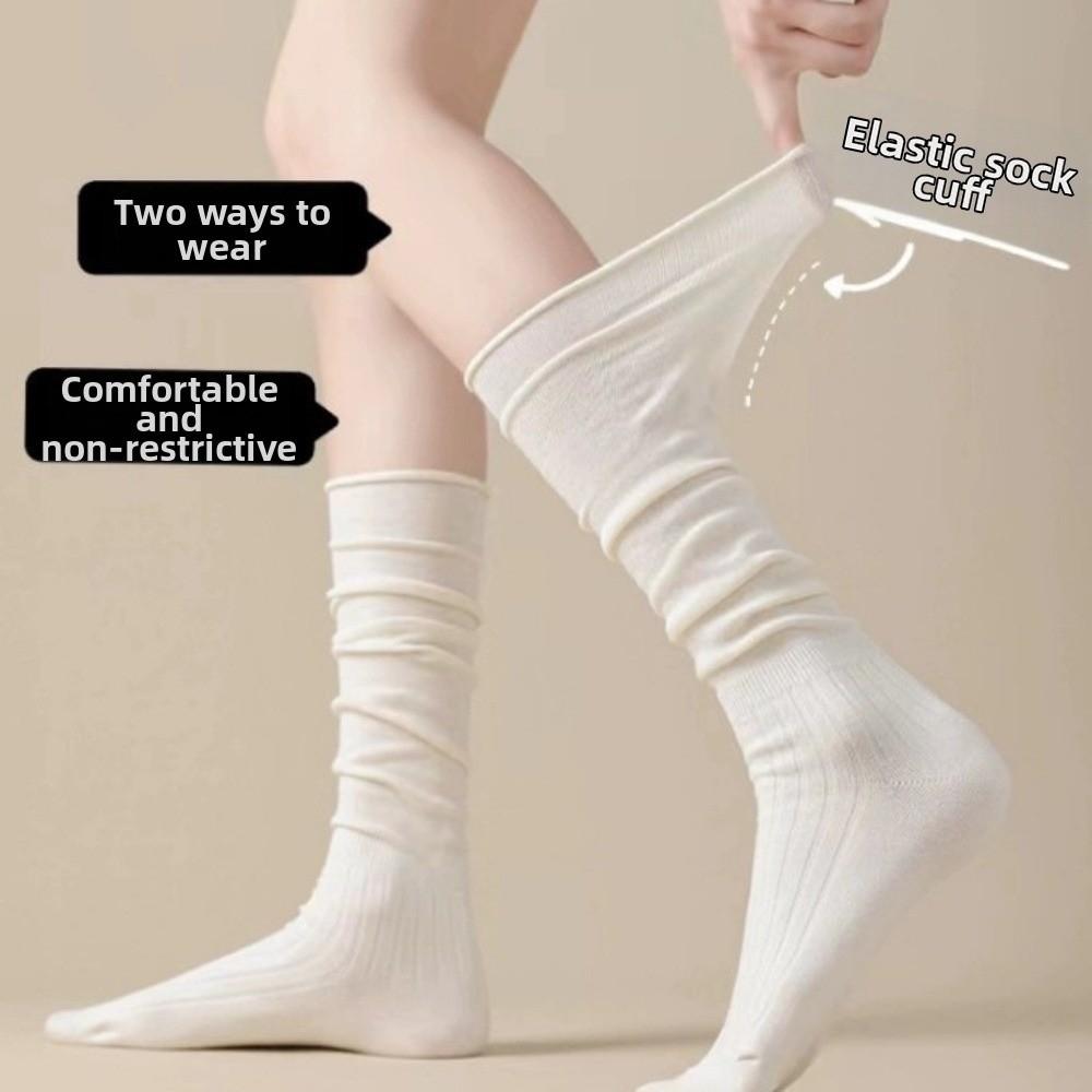 Comfortable Calf Socks Soft Boots Stacking Socks Casual Knee High Socks  Women Stockings