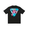 Palace X M-Zone Crossover Small Tri-Ferg Pattern Cartoon Short Sleeve Unisex Black P20TS085