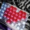 Frosted Red Heart Keycaps - Customizable High-Value Original Height (Keycaps Only)