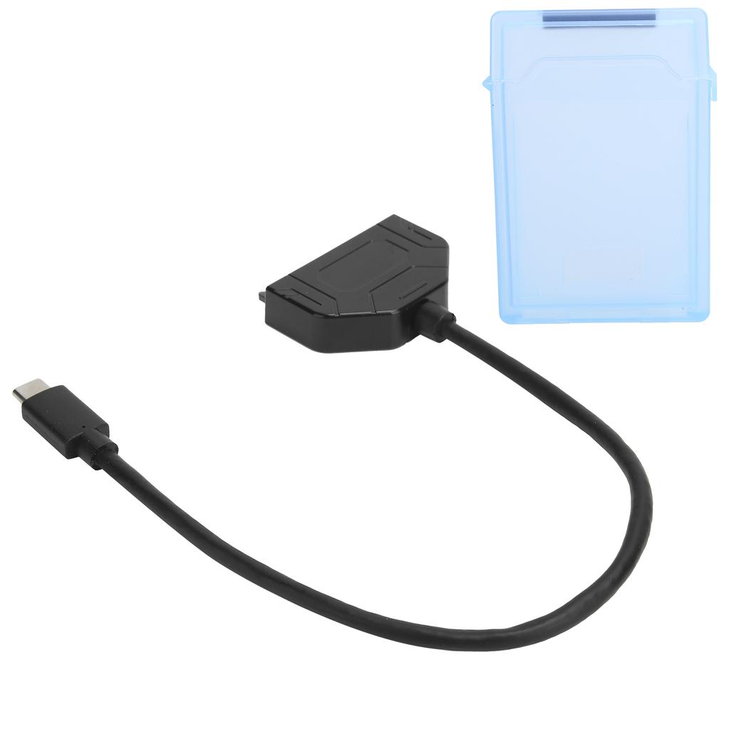 TypeC SATA Adapter 2.5in USB 3.0 10G SSD HDD Hard Disk Drive Cable Protection Box