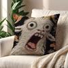 1PC Spooky Goat Face 2D cushion cover For Pillow Sofa Printing Decoration Room Home Office Coffee Shop Car Nordic Simplicity