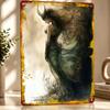 Dark Fantasy Woman Personalized D Textured Metal Poster Wall Art Vintage Tin Signs for Modern Home Decoration Luxury Room Decor