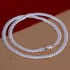1MM 925 Sterling Silver Chain Fashion Sliver Necklace High Quality Snake Chain For Men And Women Jewelry