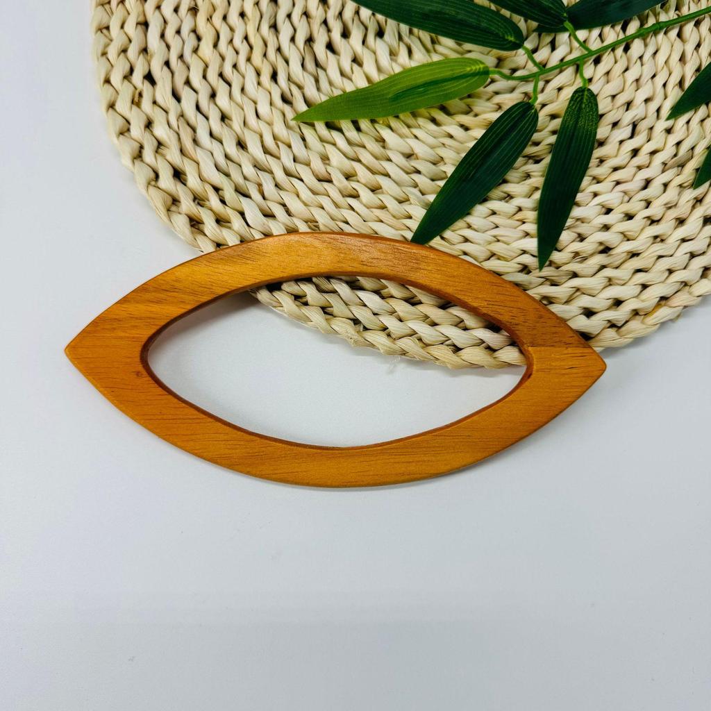 Half-Circular Wooden Ring Handle for Handbag DIY Projects