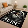 Classic Nordic Viking Totem Vegvisir Rune Valhalla Valknut Living Room Non-Slip Area Rug Carpet for Bedroom Sofa,Home Doormat