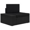 VidaXL Salon de jardin 4 pcs Résine tressée Noir
