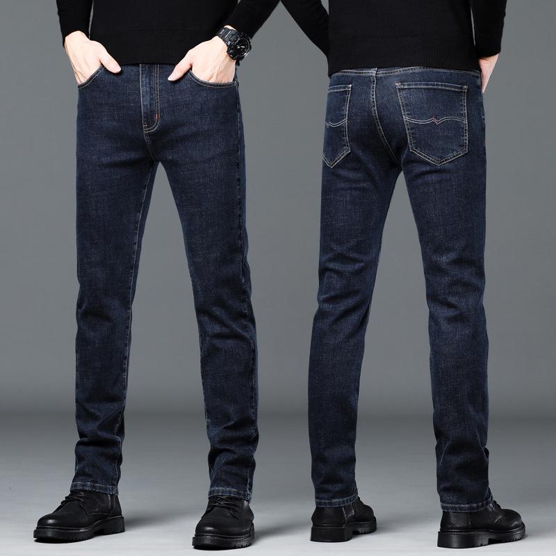 

Мужские зауженные джинсы стрейч: Модные, универсальные прямые брюки на осень/зиму 2024 года 34 (Waist 98-101 cm) 160 kg