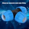 PE Plastic 40mm Tee Connector Water Pipe Fitting Connection Accessories