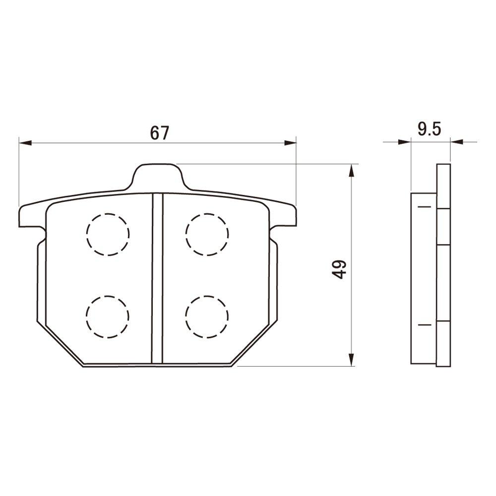 Daytona Motorrad-Bremsbeläge, rote Beläge (Halbmetallische Pads), CBX1000 (78-80), GL1000 (75-79), CB750FA/FZ(79-80), Für vorne, 79778 Nein: 3