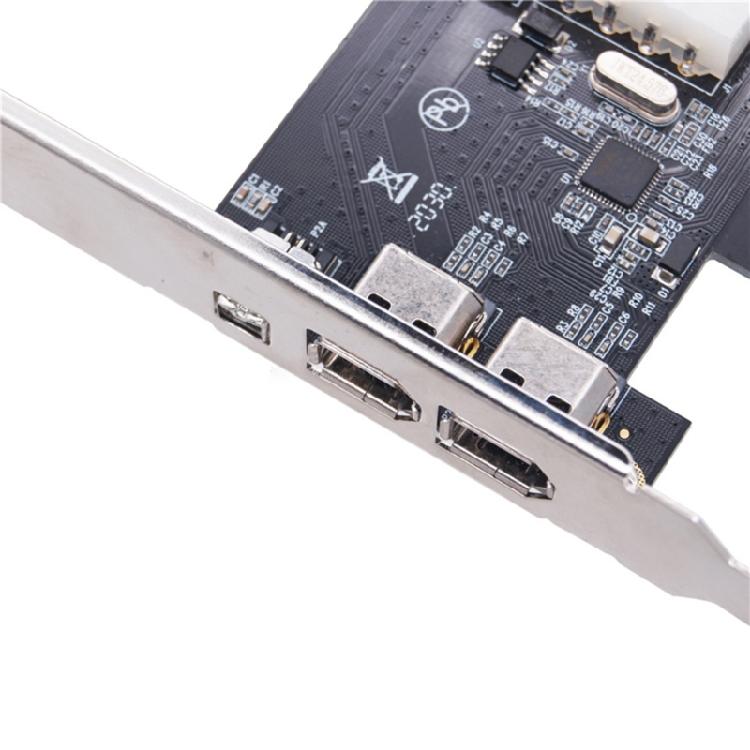 PCIe X1 4 Port Firewire 6Pin Expansion Card PCIE 1394 Chipset Adapter PCIE 1X to 1394 Expansion Card For Desktop PC