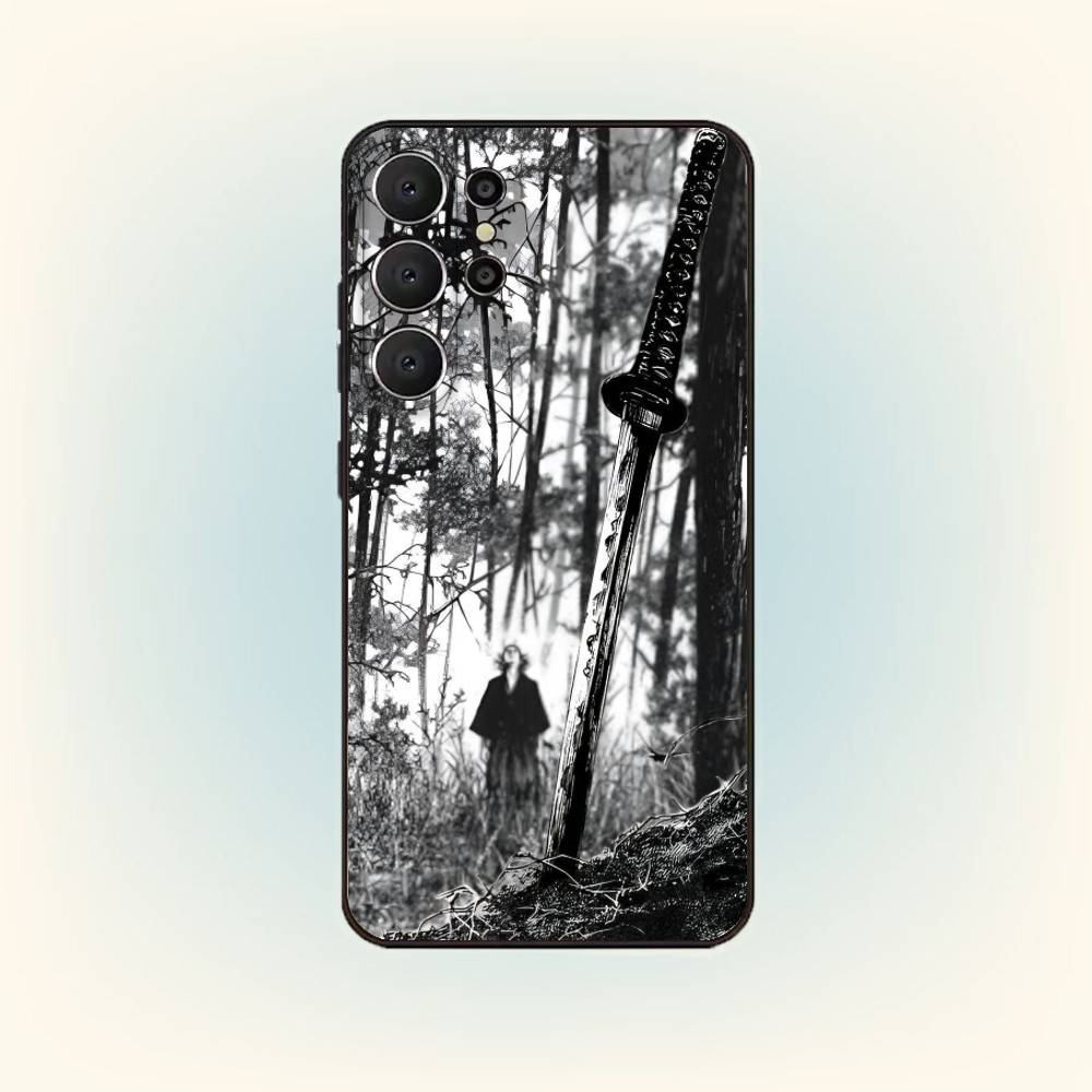 Vagabond M-Miyamoto M-Musashi Fodral För Samsung S26,S25,24,23,22,30,21,10,9,Ultra,Plus,Lite,Svart Mjukt Fodral