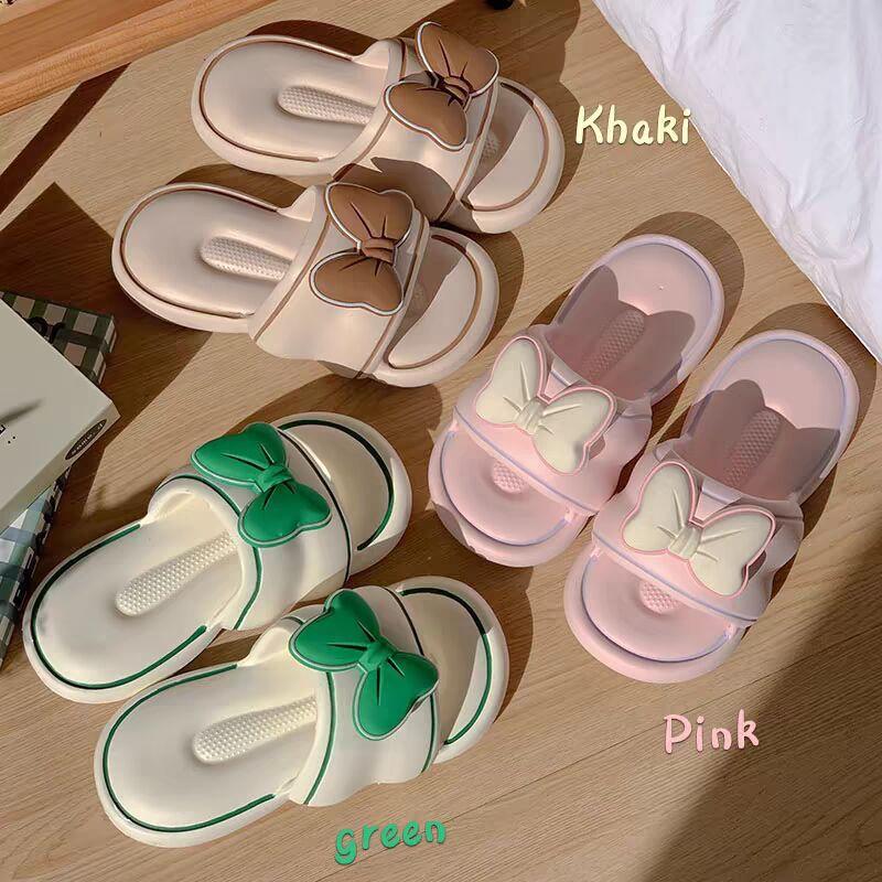 Summer Bow Flip Flops Women Soft Slippers Non Slip Indoor Outdoor Fashion Sandals