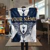Custom Name,Tottenham Hotspur FC Printed Flannel Blanket, Soft Throw for Bedroom Sofa, Washable, Christmas Present, Great Gift.
