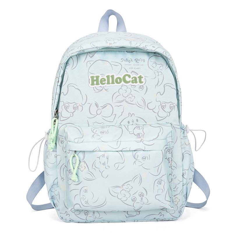 New niche lightweight backpack simple printing cute middle school student schoolbag leisure travel large capacity backpack