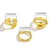 Pack of 3 Irregular Rings Accessory Bendable Rings Jewelry Set for Style Seekers