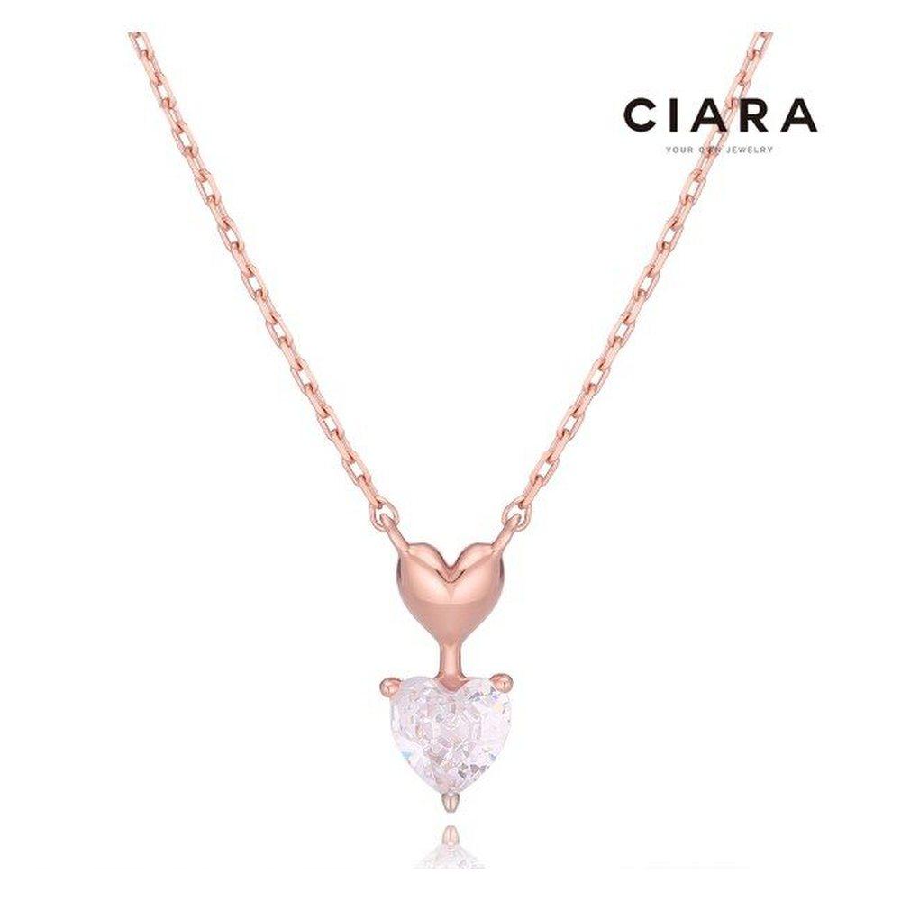 Ciara 92.5 Silver Calabria Double Heart Necklace