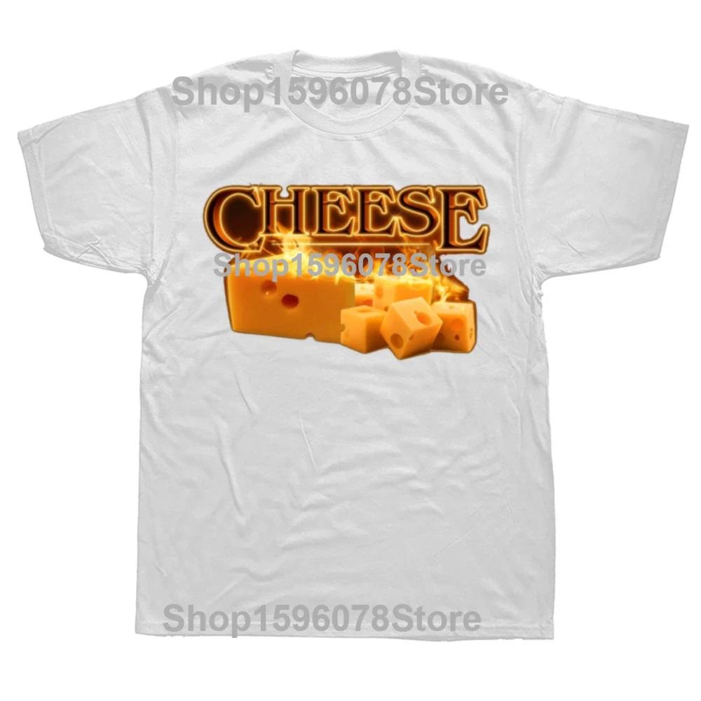 Funny Cool Fire Cheese Apparel Tshirts Unisex Womens Fashion Casual Tshirt 100 Cotton Loose Oversized Cheese Meme T Shirt S