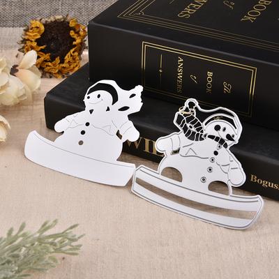 Snowman Skiing Frame Metal Silvery Stencil Embossing Cutting Dies For Diy Scrapbooking Paper Album Cards Making