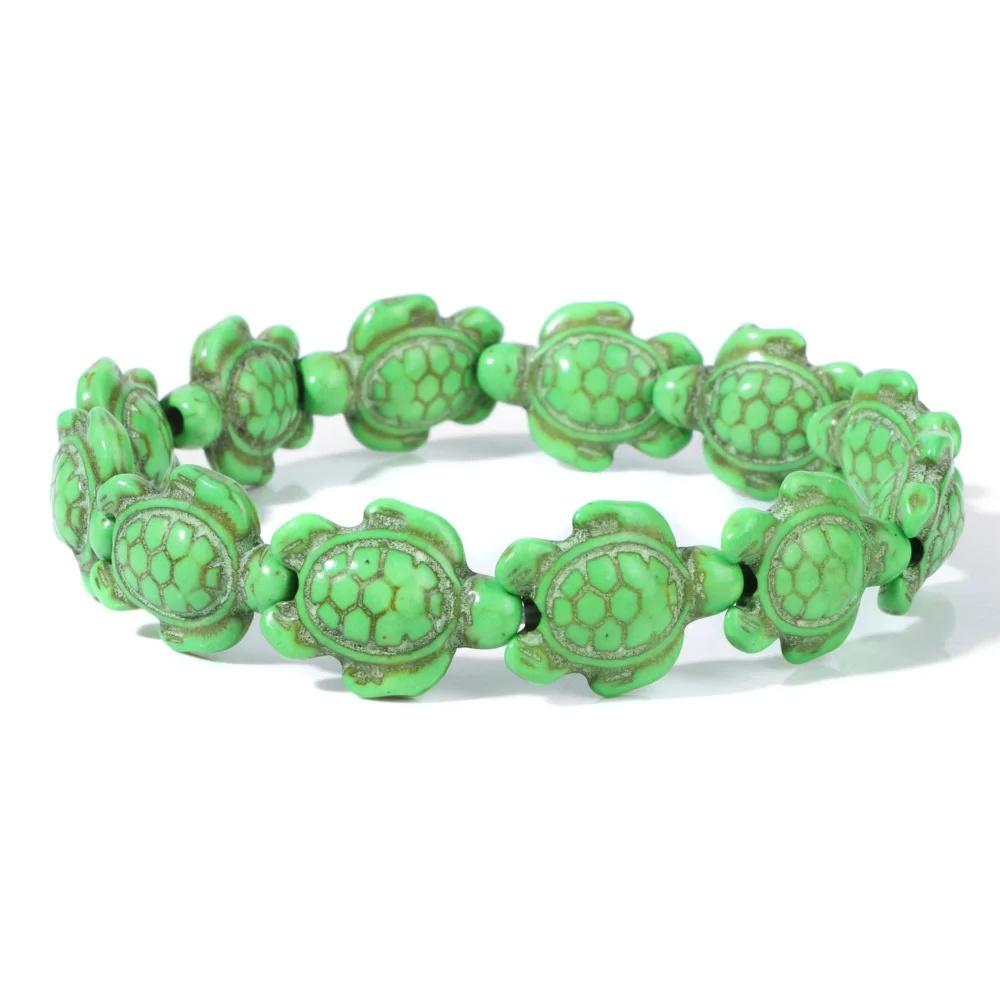

Гарячий Розпродаж Браслет з Намистин Морські Черепахи Бірюзовий Череп Еластичний Браслет Стретч Жіночий Чоловічий Дружба Літо Пляжна Ювелірна Прикраса Подарунки