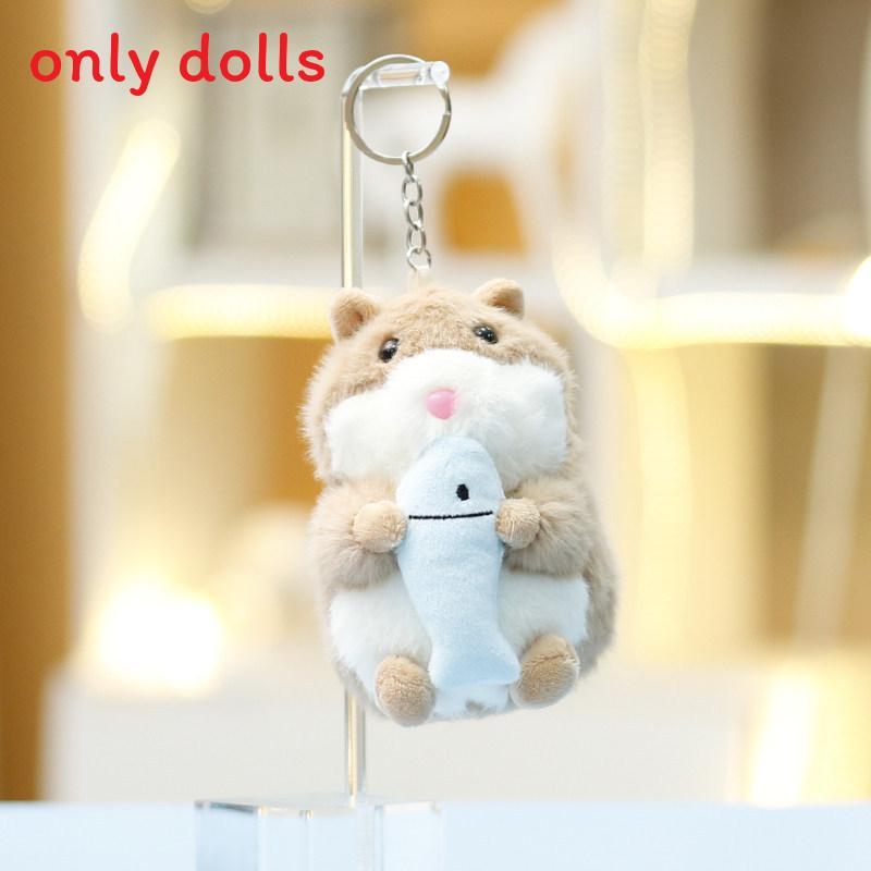 

Plush Hamster Doll Keyring With With Fish And Octopuses Designing For Girls Gift Blue