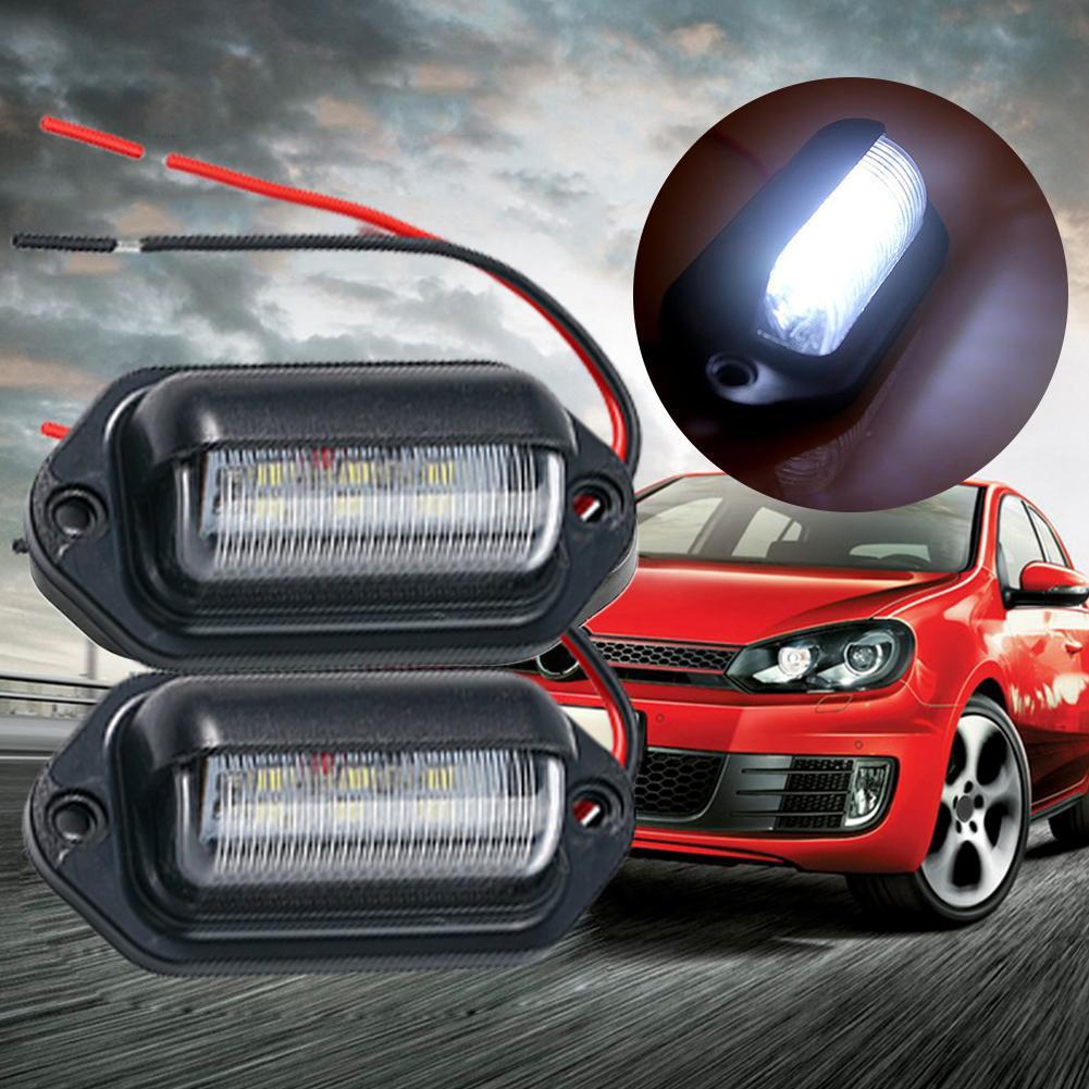 Car License Plate Light with White Bulbs, Fits SUV Truck Trailer Van, Solves Dim License Plate Lighting & Safety Risks