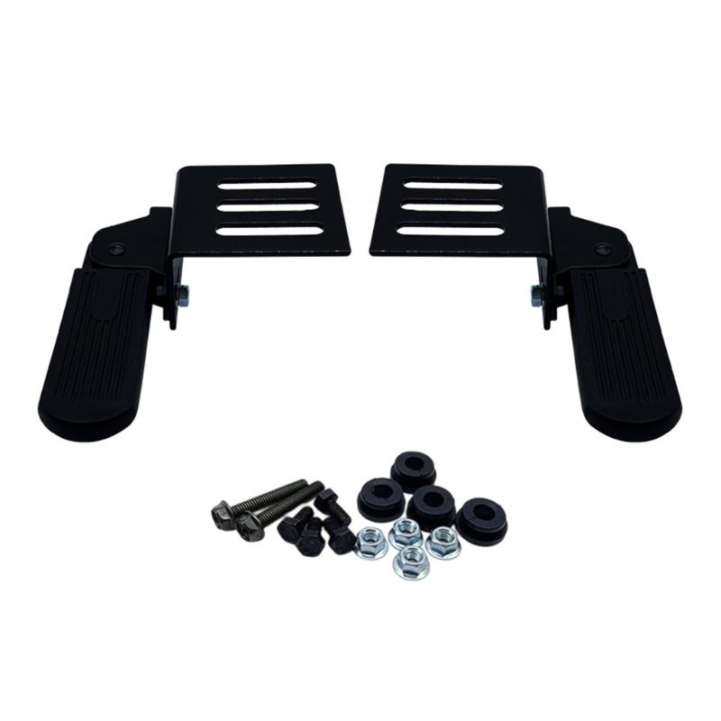 Electric Bike Front Pedals Anti Slip Steel Folding Footrest for Electric Bike Replacement Pedals Metal Foldable Pegs