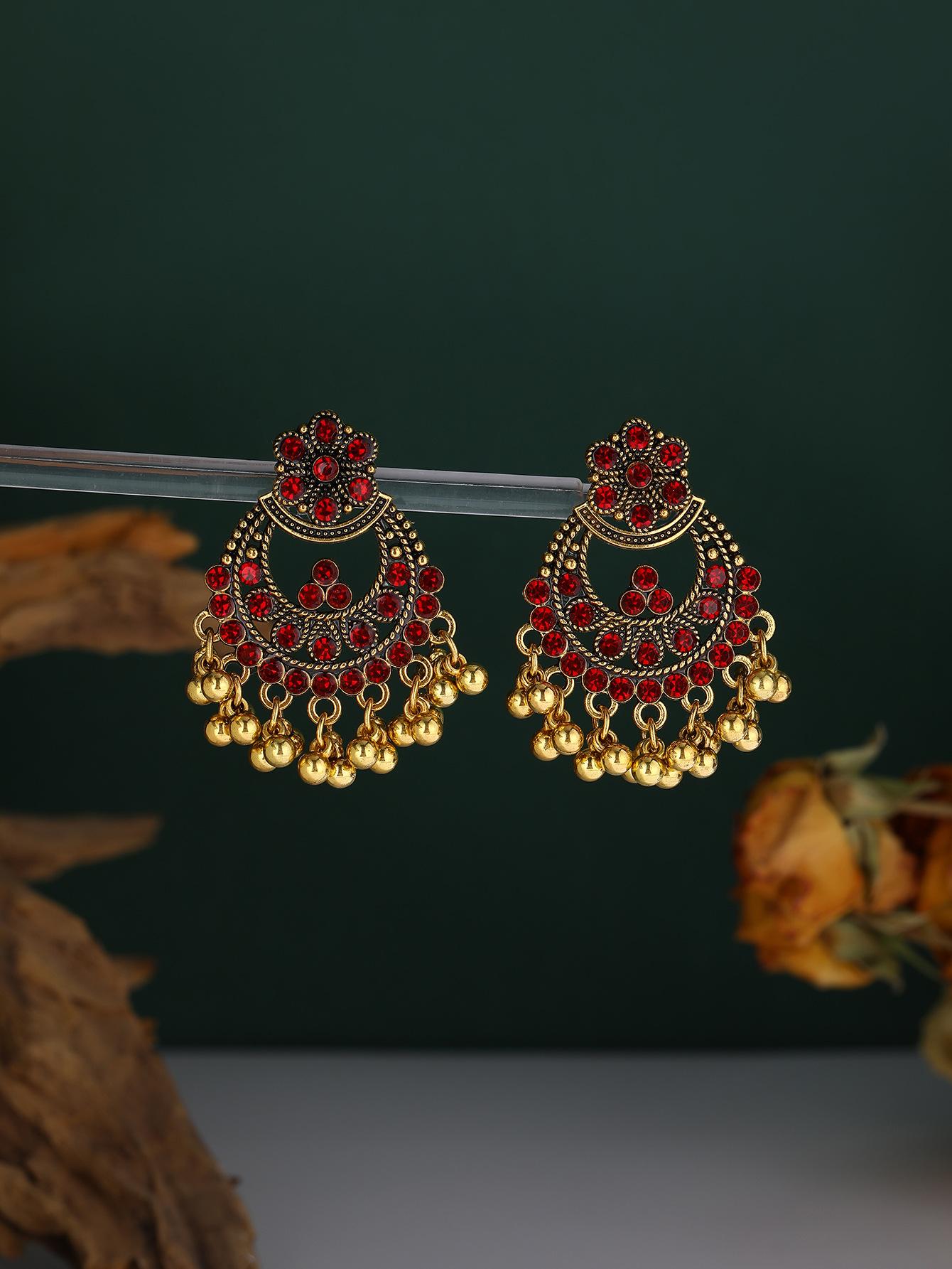 

Vintage Bohemian Fringe Tassel Earrings for Women Ethnic Exotic Style Earrings красный