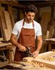 Waterproof PU Leather Apron – Oil-proof for Hairdressers, Barbers, Coffee Shops, and Bartenders.