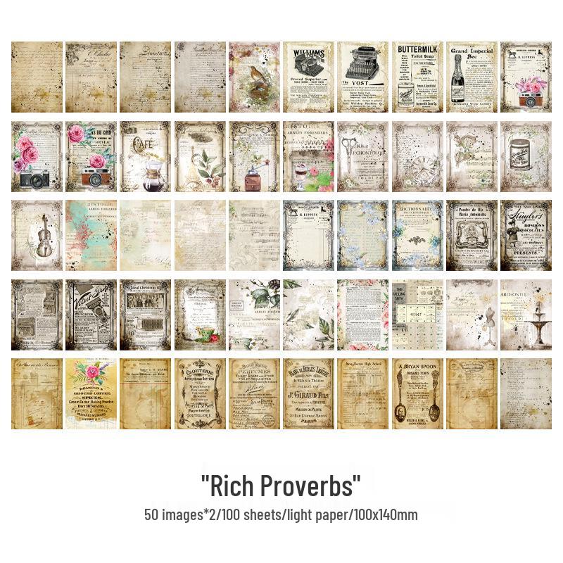 Flourishing Echo: Retro European & American Journal DIY Background Paper