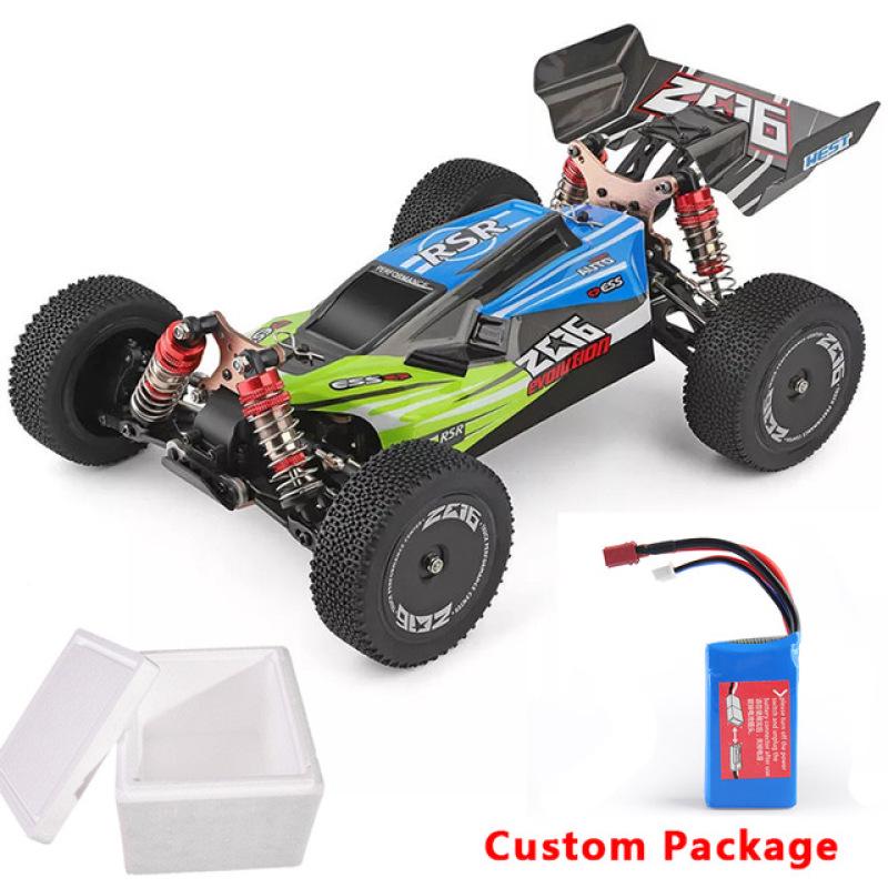 Wltoys 144001 1/14 2.4g 4wd მაღალი სიჩქარით რბოლა Rc მანქანის ავტომობილების მოდელები 60კმ/სთ (საბაჟო პაკეტი) არანაირი ფერი