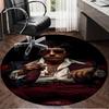 1PC Scar-face: World Is Yours Round Rug, Non-slip Chair Mat, Home Decor, Circle Carpet Perfect for Office, Bedroom, Living Room,Christmas gift