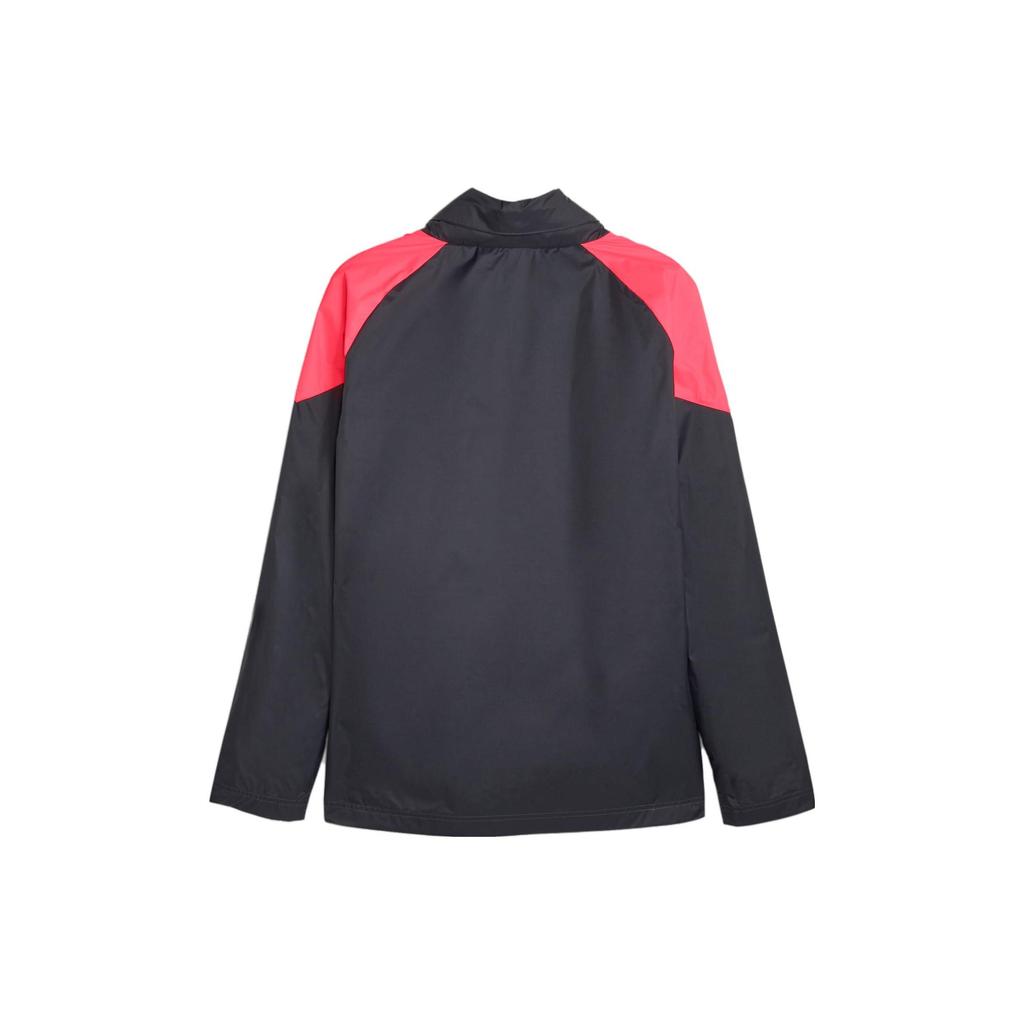 Puma Manchester City Training All-Weather Jacket Color Block Casual Sports Packable Hood Retro Sports Stand Collar Jacket Men Jackets Black 772870-18