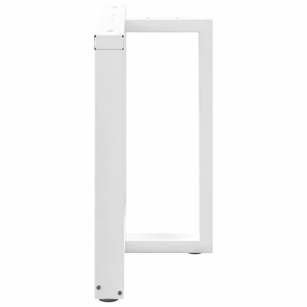 Vidaxl Nogi Do Stołu Jadalnego, 2 Pcs., Białe, 90X35X(72-73) Cm, Stal