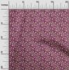 oneOone Cotton Poplin Dark Magenta Fabric Jacobean Floral Sewing Material Print Fabric By The Yard 42 Inch