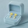 Petite Cross Drop Earrings - 925 Sterling Silver Gold Plated