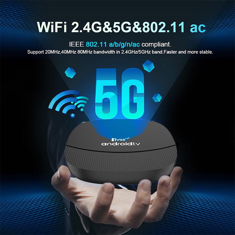 

MXA PLUS TV98ATV Android14 Set-Top Box with Dual-Band 5G WiFi & Bluetooth Voice Remote 16+256GB AU