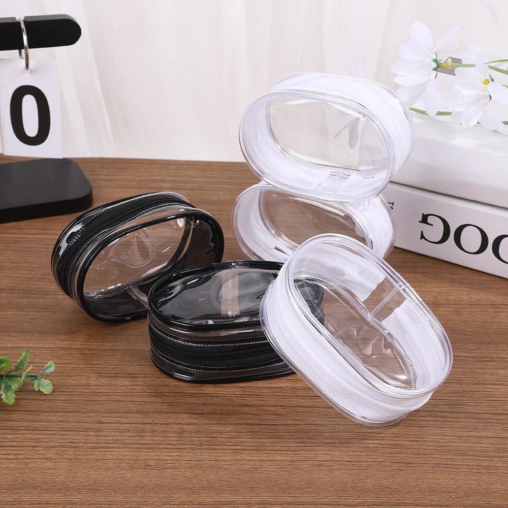 

Багатофункціональна прозора коробка для зберігання кабелю для передачі даних, кругла сумка для зберігання гарнітури для подорожей білий