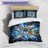 Set Lenzuola Stampato Coventry City Football 3 Pezzi, Comodo Set Copripiumino per Camera da Letto Amico della Pelle