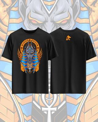 Anubis Printed Pure Cotton Tshirt for Men and Women Mythological Style Short Sleeved Oversized Casual Street Summer Tshirt