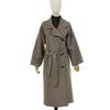 Loose Belt Long Wool Coat Double-sided Woolen Coat Thin Women Woolen Coat Women