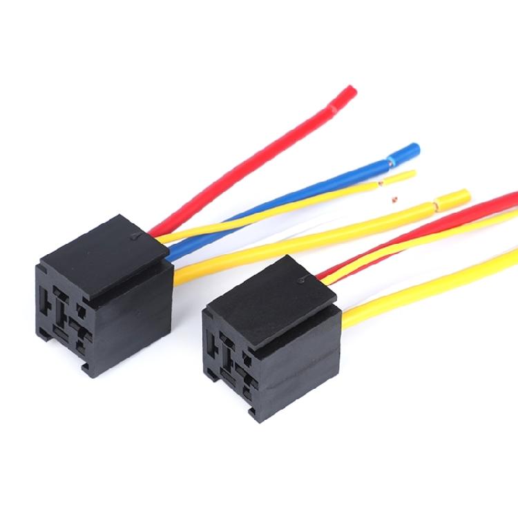 Reliable 80A Relays Socket Wiring Harness for Vehicle Electrical System with Clear Identification Mark Easy Installation