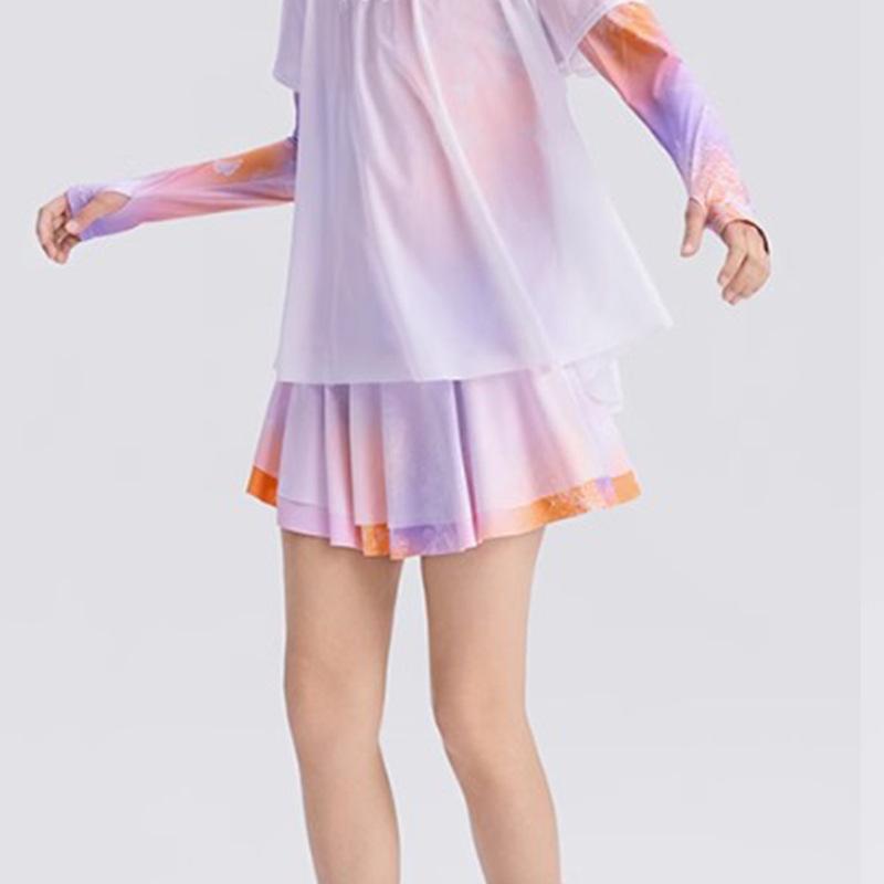 

Европейская и американская легкая дышащая юбка для йоги 140 оранжевый/радужный