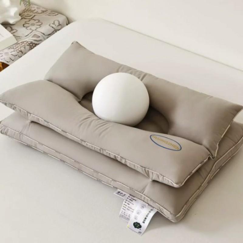 Cotton Double Layer Neck Support Pillow Side Sleepers Comfortable Bedding Core Home Hotel Use