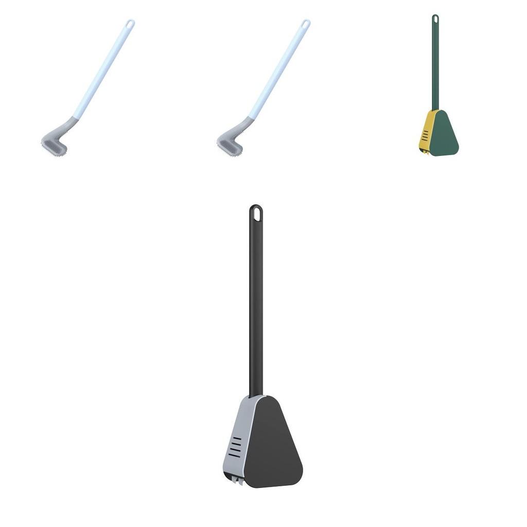 High-quality Golf Club Toilet Brush Soft Rubber Bristles Long Handle Leak-proof Bottom