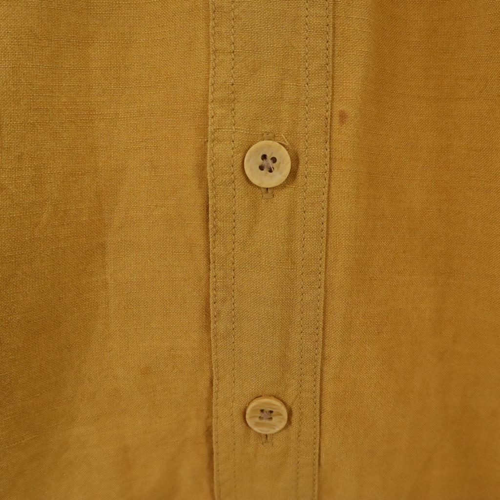 UNIQLO Linen Blend Short sleeve Button down shirt M Ocher Men's Used