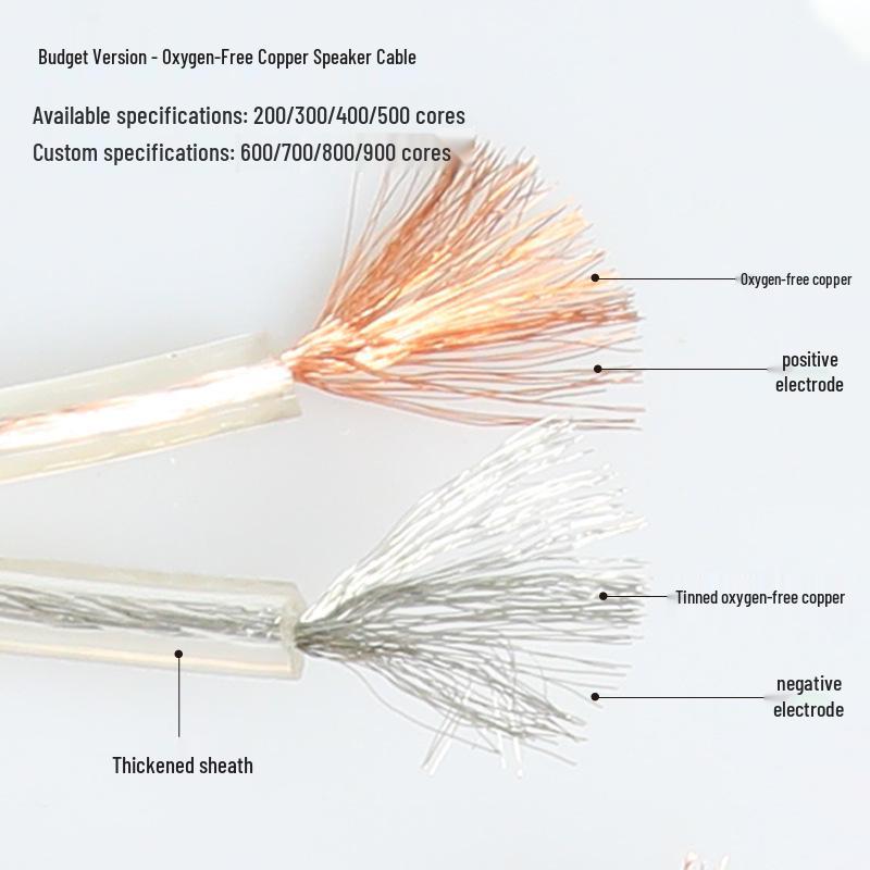 Baoxun 100m Oxygen-Free Copper Speaker Cable with OFC Satellite Optical Fiber